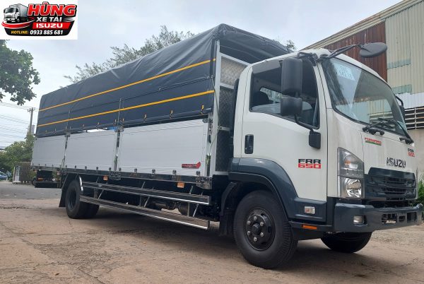 Xe tải Isuzu FRR90QE5 thùng bửng nhôm tải 6.2 tấn, động cơ mạnh mẽ, tiết kiệm nhiên liệu, thùng chắc chắn, giá tốt, giao xe nhanh toàn quốc.
